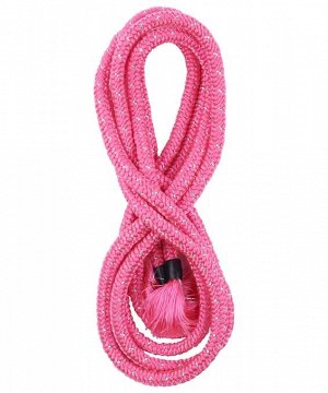 Нейлоновая скакалка для художественной гимнастики Cinderella Lurex Pink, 3м