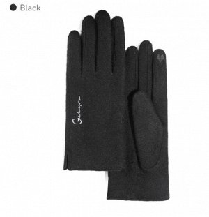 Женские кашемировые перчатки с сенсорным пальцем, цвет черный