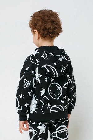 Куртка для мальчика Crockid КР 301575 черный, космос к314