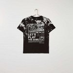 Футболка с рисунком &#039;видеоигра&#039; - черный
