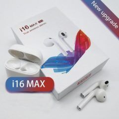 Беспроводные наушники i16 max 5.0 ( сенсорные, анимация ) белые в упаковке