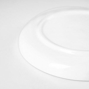 Тарелка десертная «Глазурь», 20?2 см, цвет белый