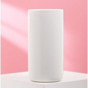 Стакан керамический для зубных щеток «Живи в настоящем», 250 мл, цвет белый
