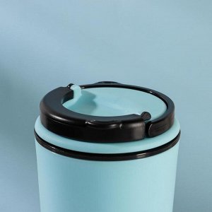 Стакан-тамблер с кофейной крышкой, 350 мл, цвет МИКС