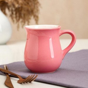 Кружка "Тюльпан", сакура, бело-розовая, керамика, 0.4 л