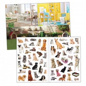 БУКВА-ЛЕНД Наклейки многоразовые набор «Такие разные животные», 3 шт., формат А4
