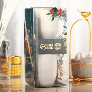 Подарочный набор «Новый год»: кофе молотый, корица, сливки, чашка 2 шт. х 200 мл.
