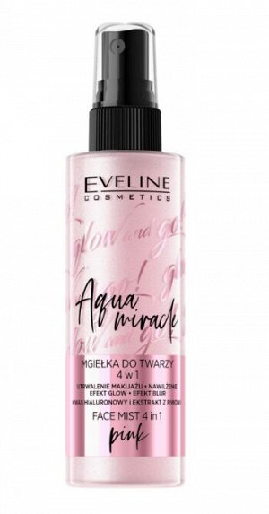 GLOW and GO! AQUA MIRACLE спрей-мист для лица 4в1 PINK 110мл