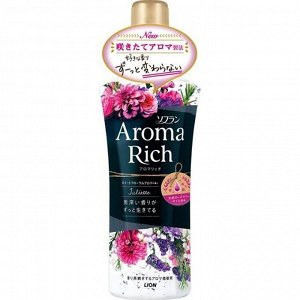 LION Кондиционер для белья - с богатым ароматом натуральных масел "Soflan Aroma Rich Juliette" - "Джульетт" бутылка с дозатором 480 мл.