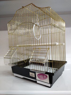 Клетка для птиц Золотая клетка 30*23*39cм, золото