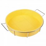 VETTA Форма силиконовая 25x6см, круглая на мет. подставке, 3 цвета, HS-305