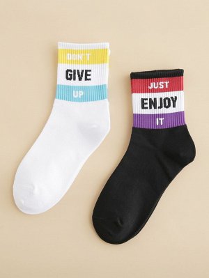 Мужские носки с текстовым рисунком 2 пары