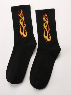 Мужские Носки с рисунком пламени 2 пары