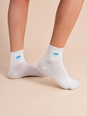 5 пары Мужские носки до середины голени с принтом радуги