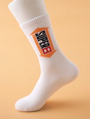 SheIn 5 пар мужские носки с текстовым принтом