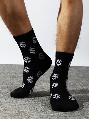 Мужские носки с принтом доллара 2 пары