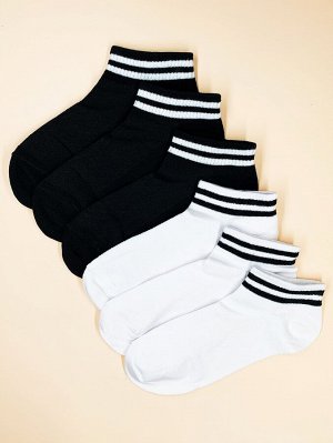 6шт мужские носки с полосатым узором