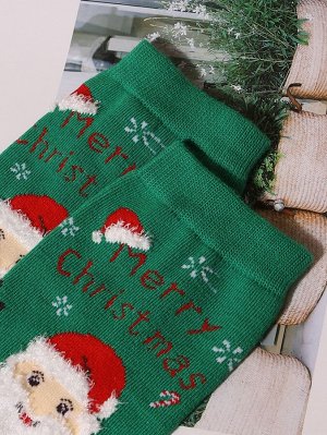Носки с рождественским рисунком санта-клаус для мужчины