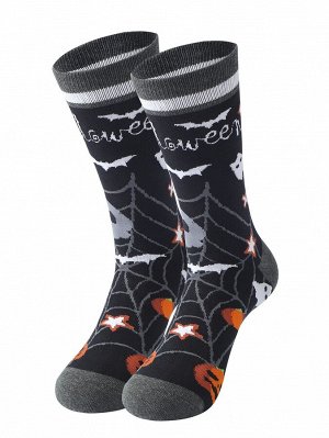 Мужские носки с принтом паутины на Хэллоуин