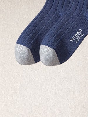 Мужские носки до середины голени в полоску