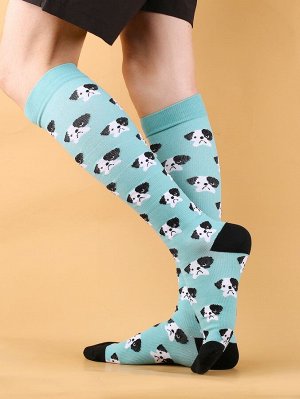 Мужские футбольные носки с принтом собаки