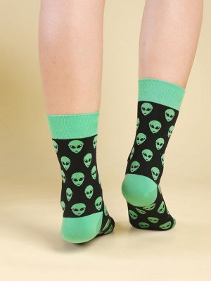 Мужские носки с принтом инопланетянина