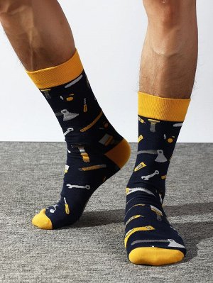Мужские носки с мультипликационным принтом