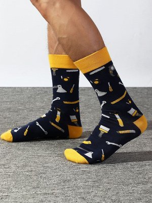 Мужские носки с мультипликационным принтом