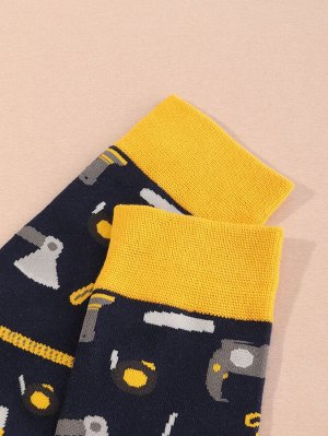 SheIn Мужские носки с мультипликационным принтом