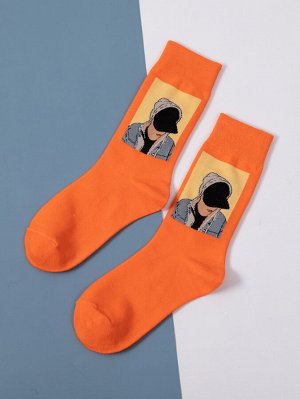 Мужские носки с графическим рисунком