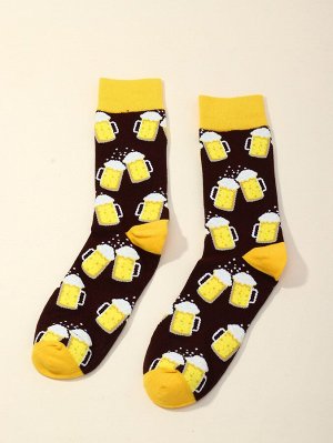 Мужские носки с узором пчелки