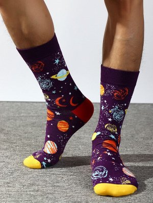 Мужские носки с узором планеты