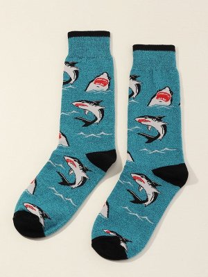Мужские носки с принтом акул