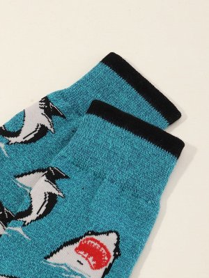 Мужские носки с принтом акул