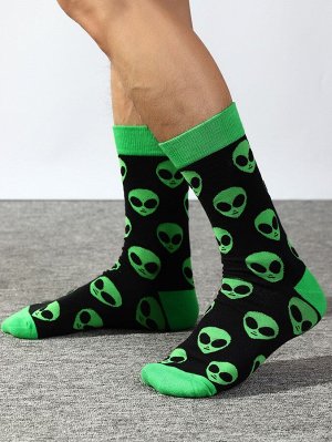 Мужские носки с инопланетным узором