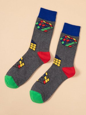 Мужские носки с кубическим принтом