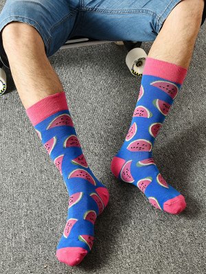 Мужские носки с арбузным узором
