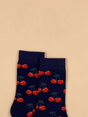 Мужские носки с рисунком "вишня"
