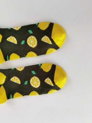 Мужские носки с узором лимона