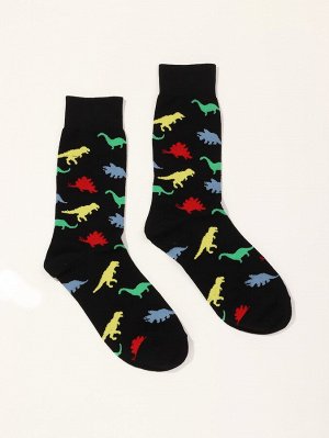 Мужские носки с рисунком динозавра