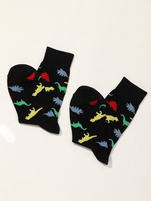 Мужские носки с рисунком динозавра