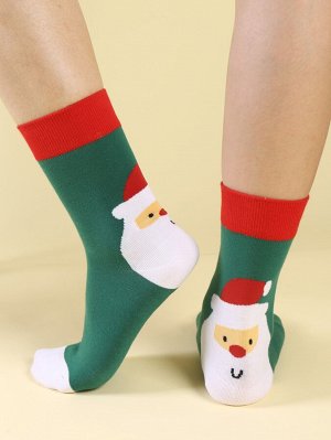 SheIn Рождественские носки с принтом деда мороза для мужчины