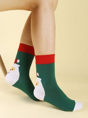 Рождественские носки с принтом деда мороза для мужчины