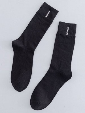 Мужские носки до середины голени с текстовым принтом