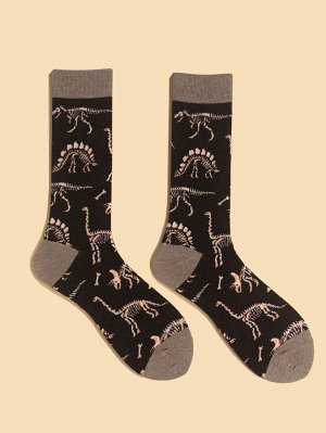 Мужские носки с принтом динозавра
