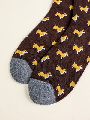 Мужские носки с принтом собаки