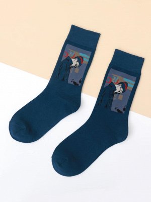 Мультяшный принт Мужские носки