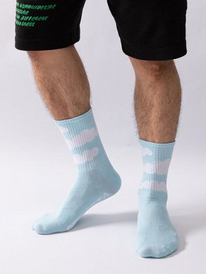 1 пара мужские носки с принтом