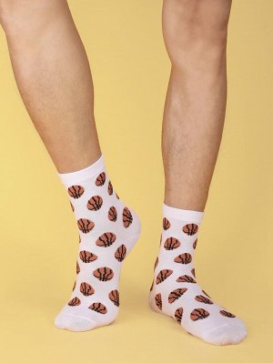 Мужские носки до середины голени с узором баскетбола