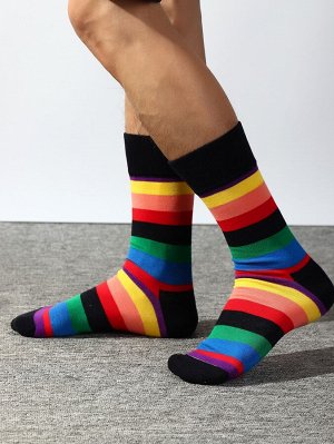 Мужские носки с полосатым узором